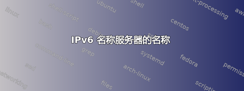 IPv6 名称服务器的名称