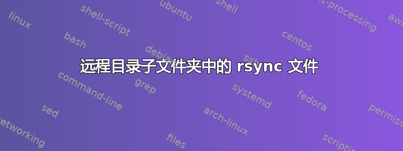 远程目录子文件夹中的 rsync 文件