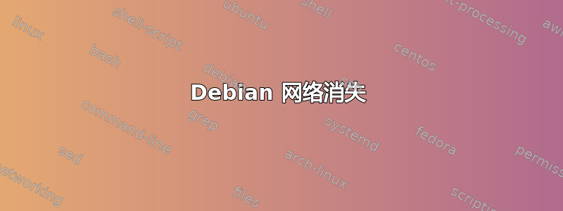 Debian 网络消失