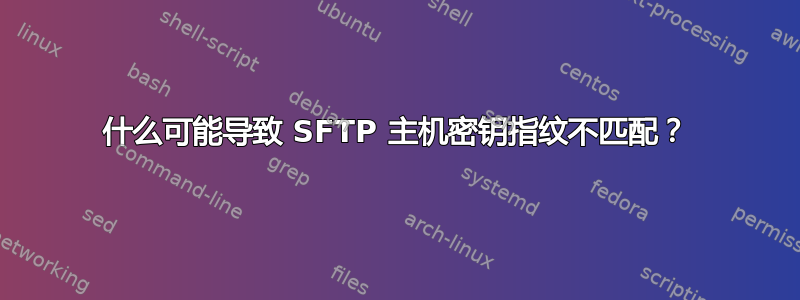 什么可能导致 SFTP 主机密钥指纹不匹配？