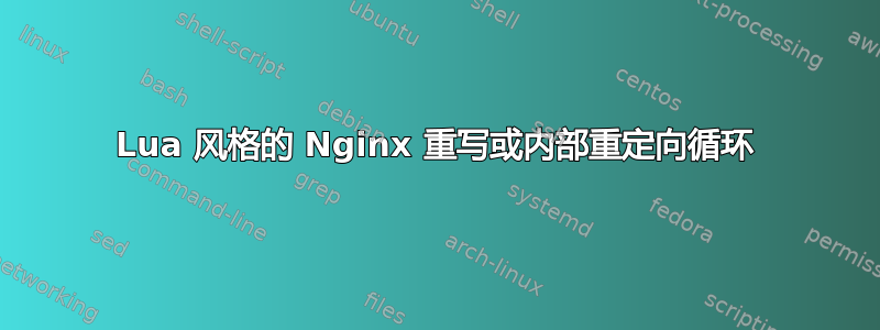 Lua 风格的 Nginx 重写或内部重定向循环