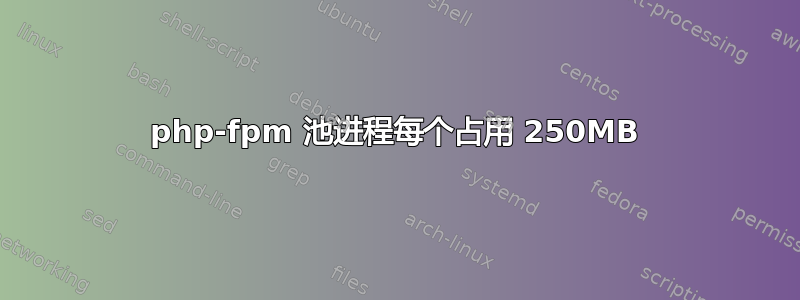 php-fpm 池进程每个占用 250MB