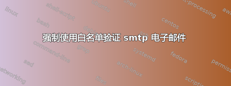 强制使用白名单验证 smtp 电子邮件