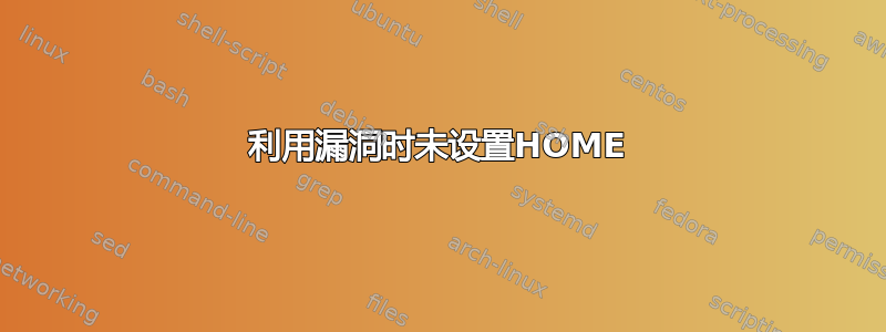 利用漏洞时未设置HOME