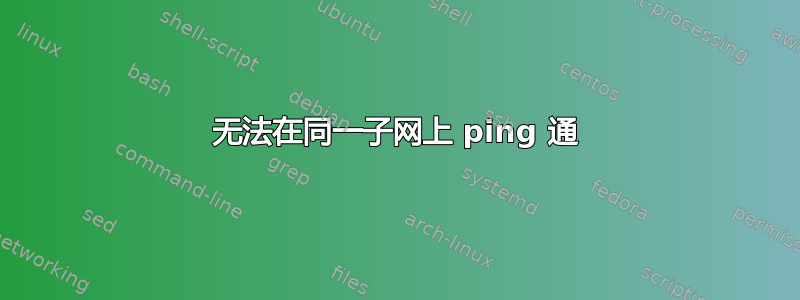 无法在同一子网上 ping 通