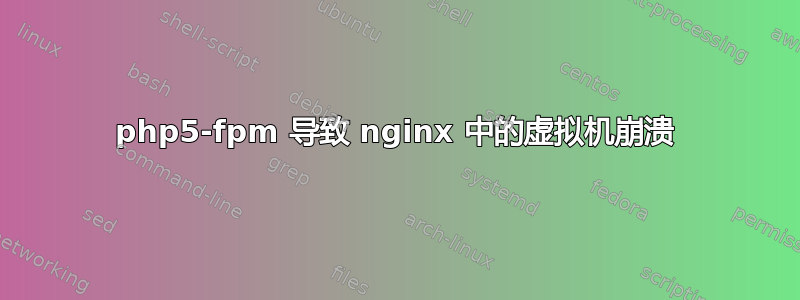 php5-fpm 导致 nginx 中的虚拟机崩溃