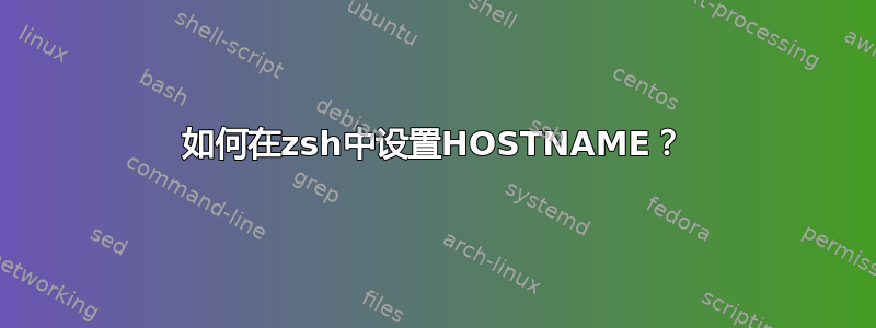 如何在zsh中设置HOSTNAME？