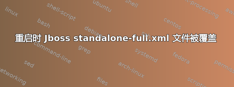 重启时 Jboss standalone-full.xml 文件被覆盖