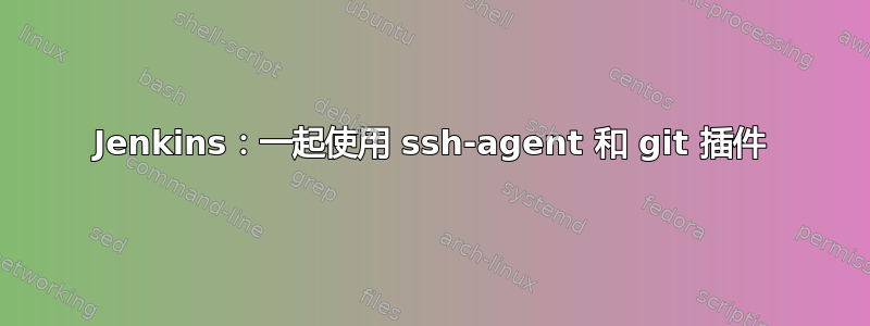 Jenkins：一起使用 ssh-agent 和 git 插件