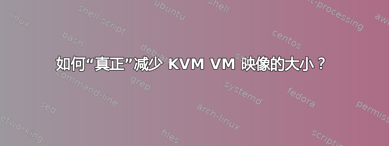 如何“真正”减少 KVM VM 映像的大小？