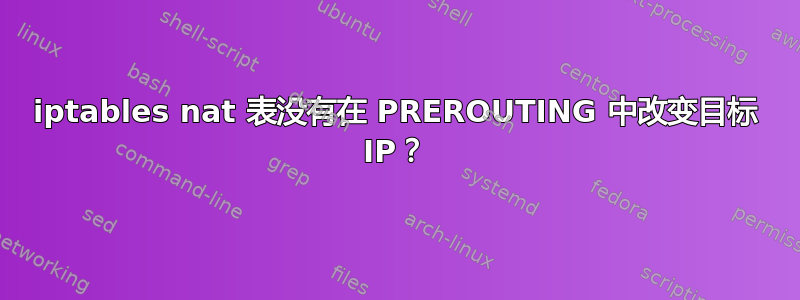 iptables nat 表没有在 PREROUTING 中改变目标 IP？