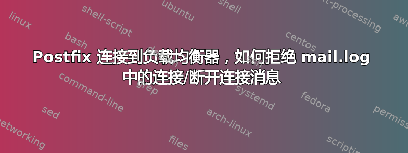 Postfix 连接到负载均衡器，如何拒绝 mail.log 中的连接/断开连接消息