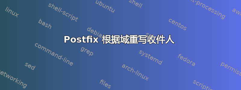 Postfix 根据域重写收件人