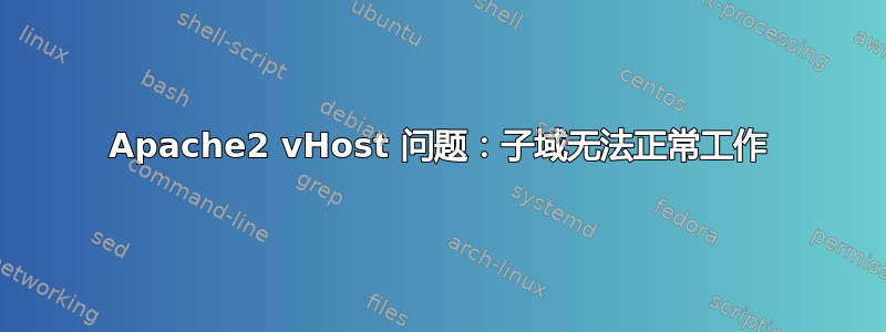 Apache2 vHost 问题：子域无法正常工作