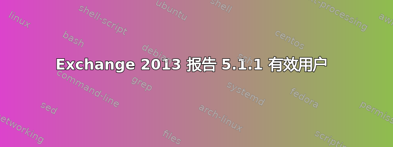 Exchange 2013 报告 5.1.1 有效用户 