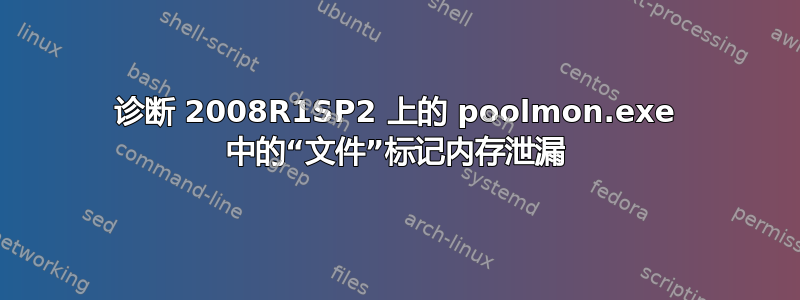 诊断 2008R1SP2 上的 poolmon.exe 中的“文件”标记内存泄漏