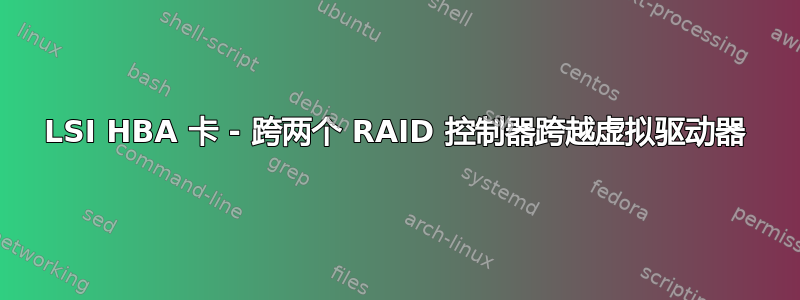 LSI HBA 卡 - 跨两个 RAID 控制器跨越虚拟驱动器