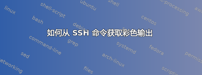 如何从 SSH 命令获取彩色输出
