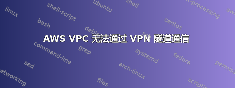 AWS VPC 无法通过 VPN 隧道通信