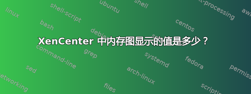 XenCenter 中内存图显示的值是多少？