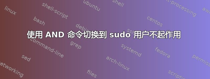 使用 AND 命令切换到 sudo 用户不起作用