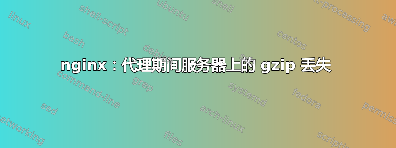 nginx：代理期间服务器上的 gzip 丢失