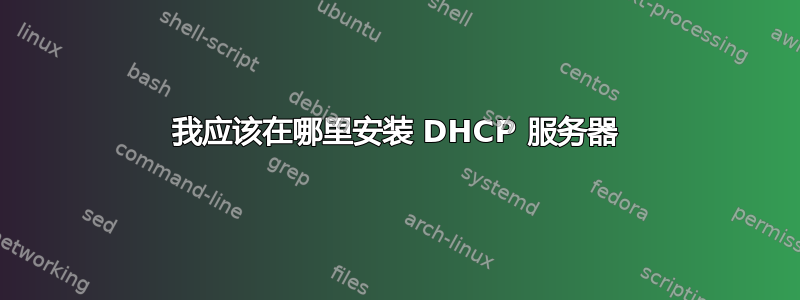 我应该在哪里安装 DHCP 服务器