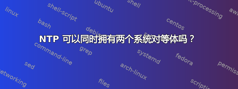 NTP 可以同时拥有两个系统对等体吗？