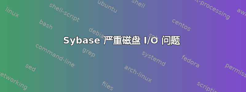 Sybase 严重磁盘 I/O 问题