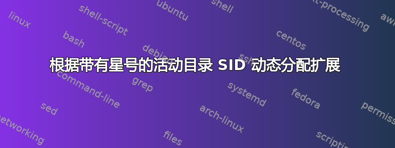 根据带有星号的活动目录 SID 动态分配扩展