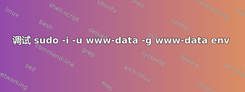 调试 sudo -i -u www-data -g www-data env