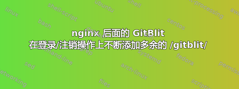 nginx 后面的 GitBlit 在登录/注销操作上不断添加多余的 /gitblit/