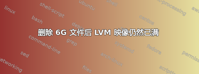 删除 6G 文件后 LVM 映像仍然已满