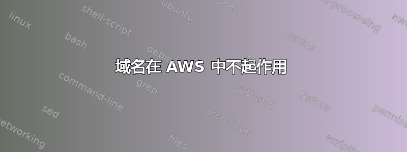 域名在 AWS 中不起作用