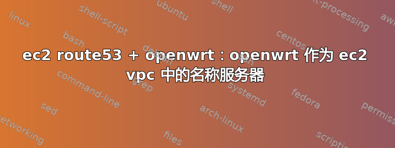 ec2 route53 + openwrt：openwrt 作为 ec2 vpc 中的名称服务器