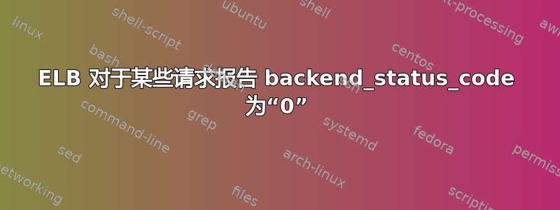 ELB 对于某些请求报告 backend_status_code 为“0”