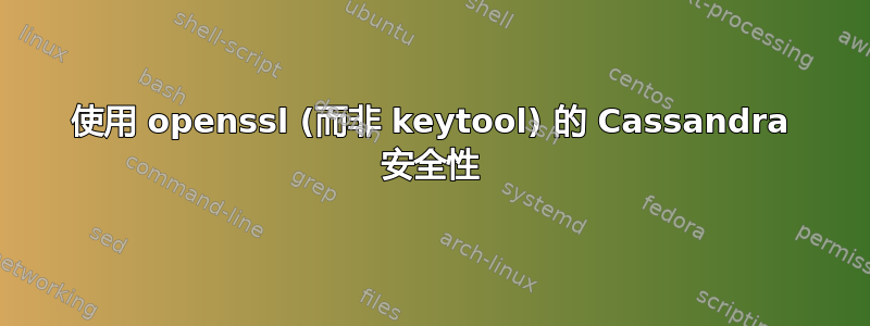 使用 openssl (而非 keytool) 的 Cassandra 安全性