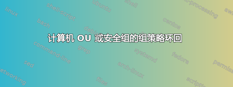 计算机 OU 或安全组的组策略环回