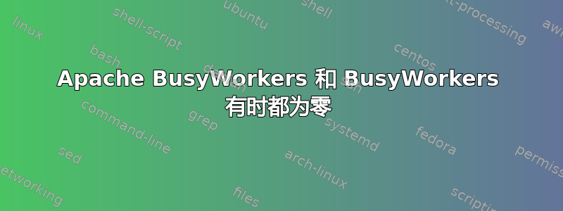 Apache BusyWorkers 和 BusyWorkers 有时都为零