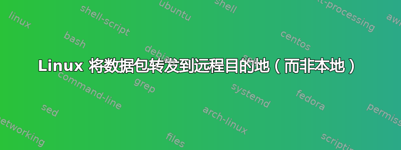 Linux 将数据包转发到远程目的地（而非本地）