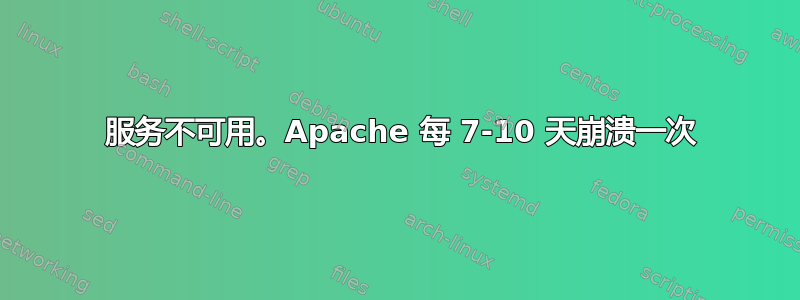 503 服务不可用。Apache 每 7-10 天崩溃一次