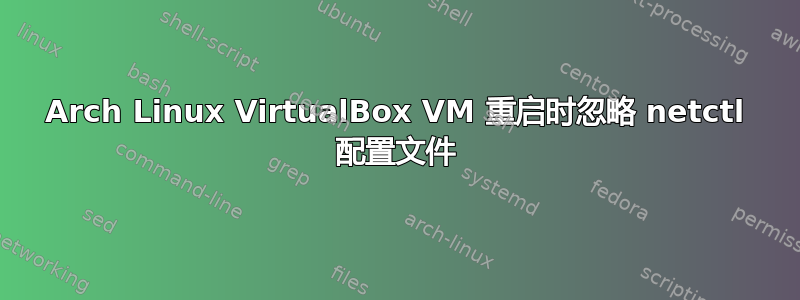 Arch Linux VirtualBox VM 重启时忽略 netctl 配置文件