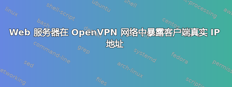 Web 服务器在 OpenVPN 网络中暴露客户端真实 IP 地址