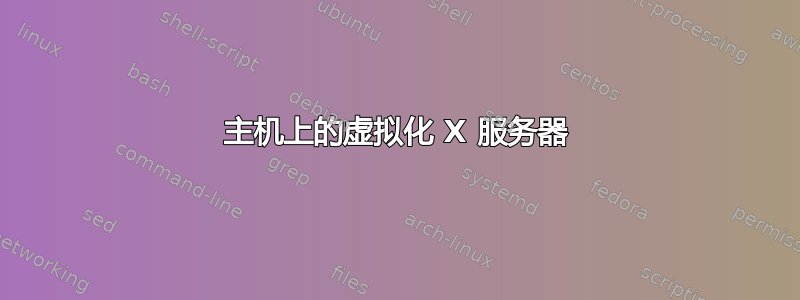 主机上的虚拟化 X 服务器