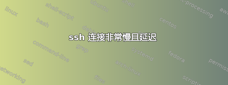 ssh 连接非常慢且延迟