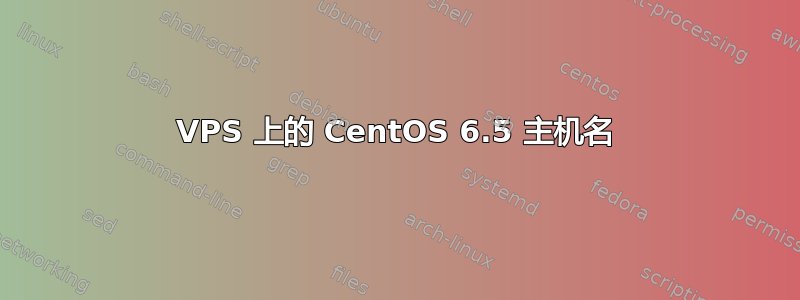 VPS 上的 CentOS 6.5 主机名