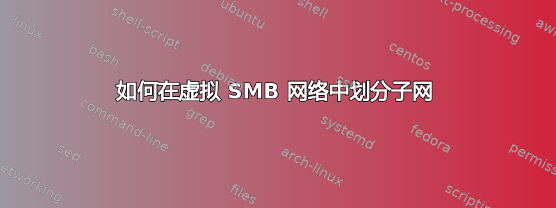 如何在虚拟 SMB 网络中划分子网