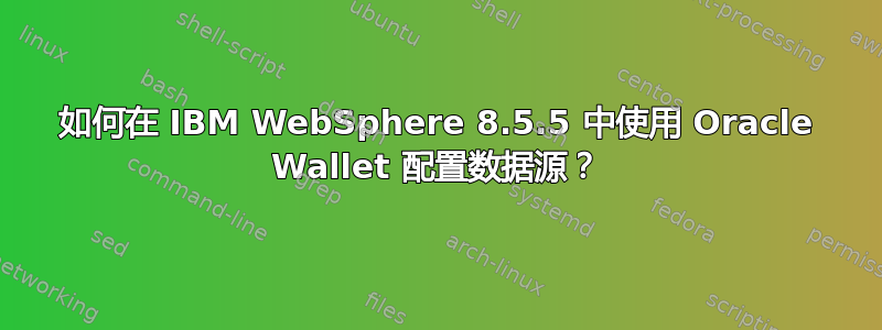 如何在 IBM WebSphere 8.5.5 中使用 Oracle Wallet 配置数据源？