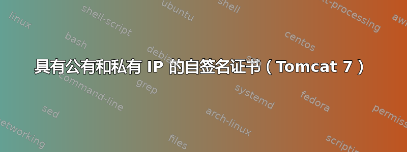 具有公有和私有 IP 的自签名证书（Tomcat 7）