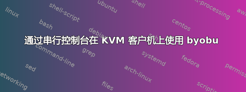 通过串行控制台在 KVM 客户机上使用 byobu